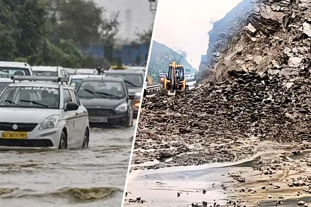 Due to heavy rains, traffic remained closed for 3 hours due to debris falling on Bhawali-Almora NH, problems for passengers!