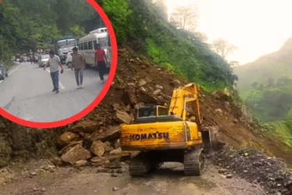 Thousands of passengers stranded due to massive landslide on Badrinath Highway, traffic halted for 9 hours